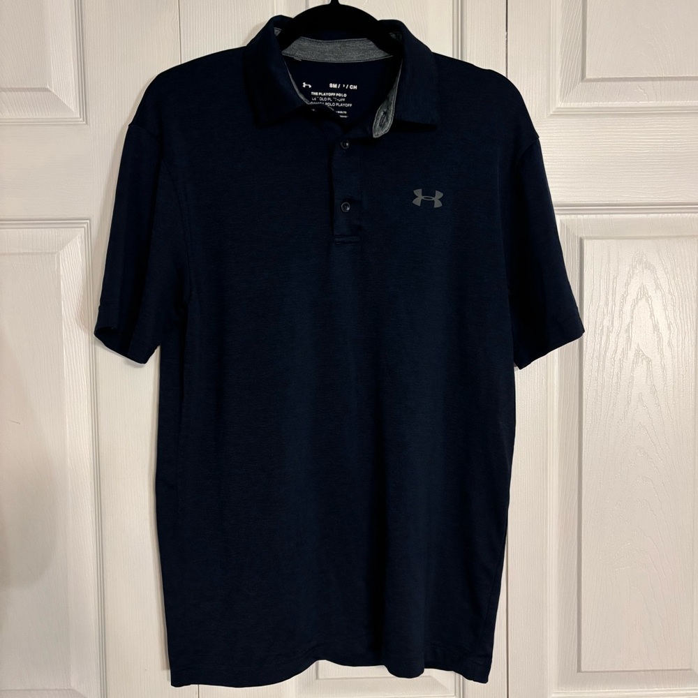Under Armour Navy Blue Playoff Polo